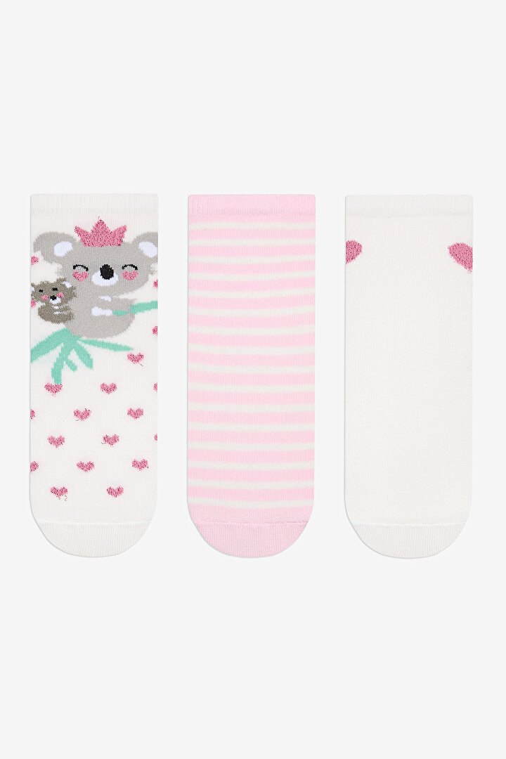 Girls Sweety Koala Multi Colour 3in1 Socket Socks - 1