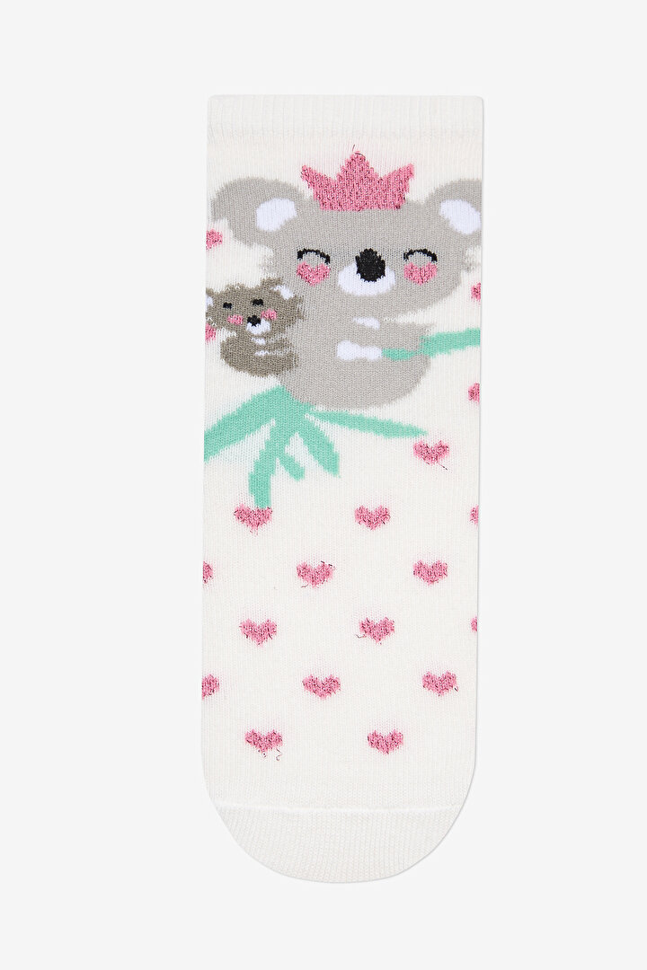 Girls Sweety Koala Multi Colour 3in1 Socket Socks - 2