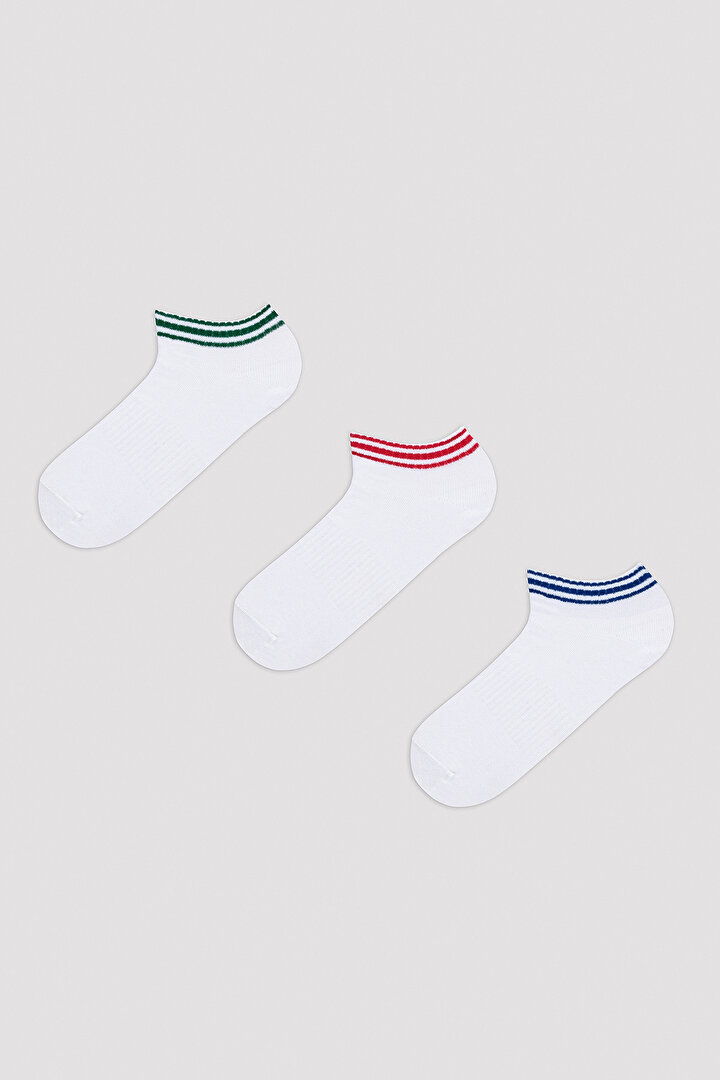 Man Striped White Liner Socks - 1