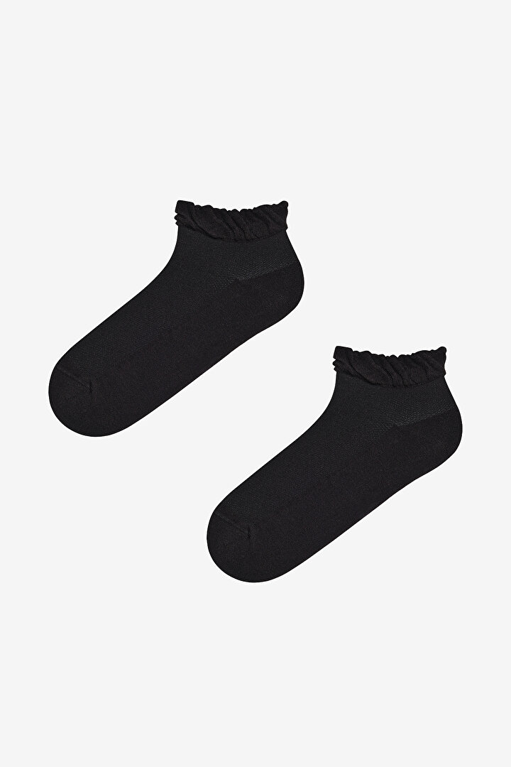 Active Frill Towel 3in1 Black Liner Socks - 2