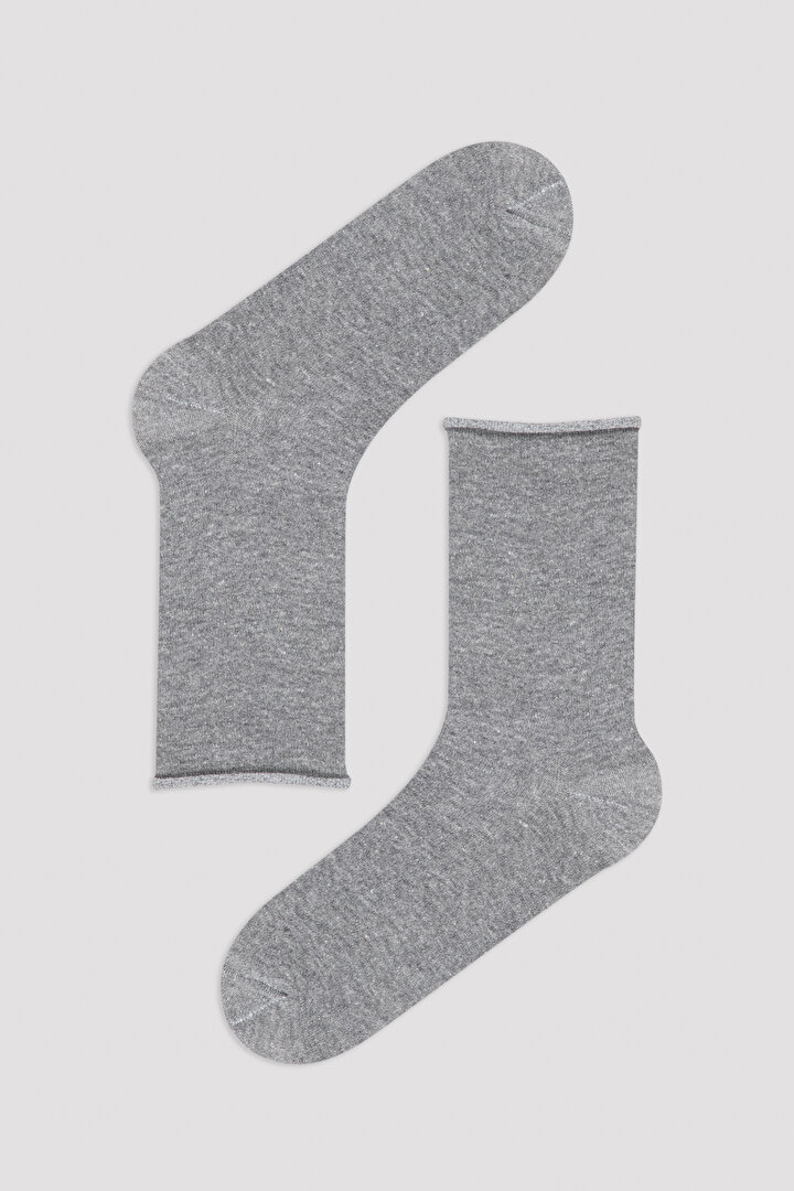 Çok Renkli Çizgi Desenli 5'li Soket Çorap - 2