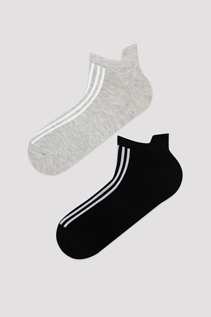 Erkek Line 2Li Patik Çorap - 1