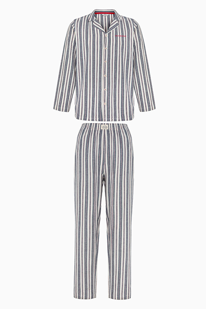 Navy Stripe Multi Colour PJ Set - 1