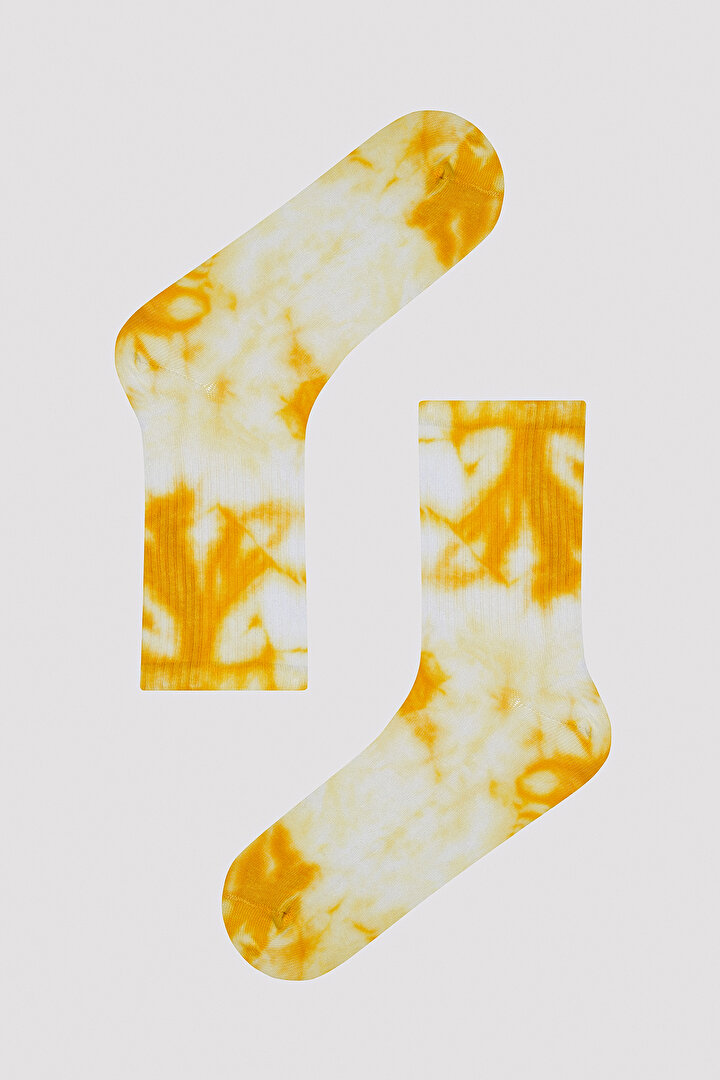 Lemon Tie Dye Socket Socks - 1