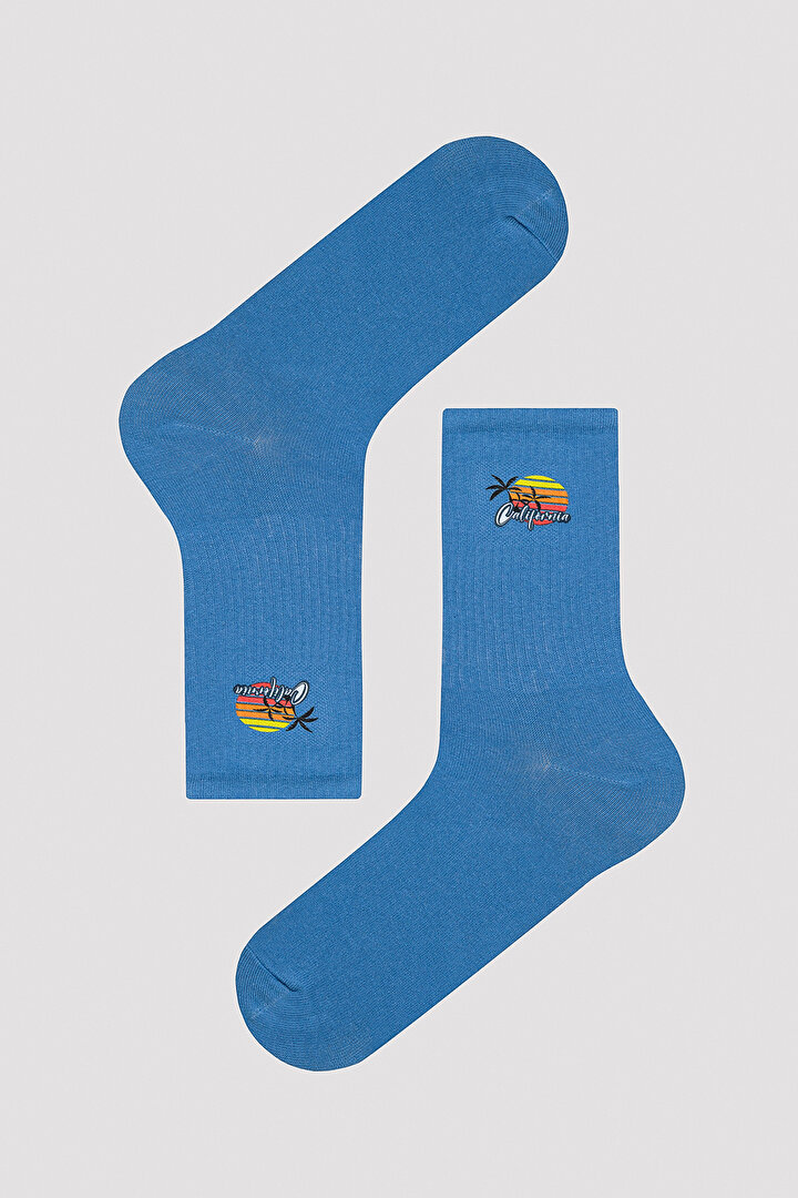 Man Sunset Socket Socks - 1