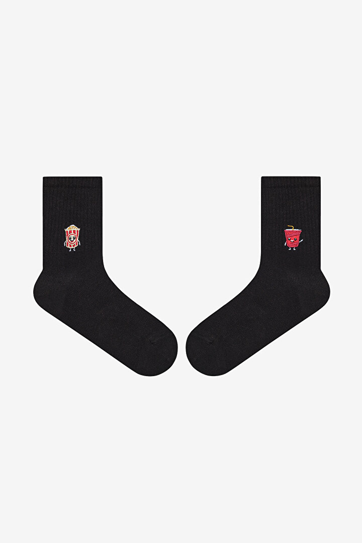 Cola Black Tennis Socket Socks - 1