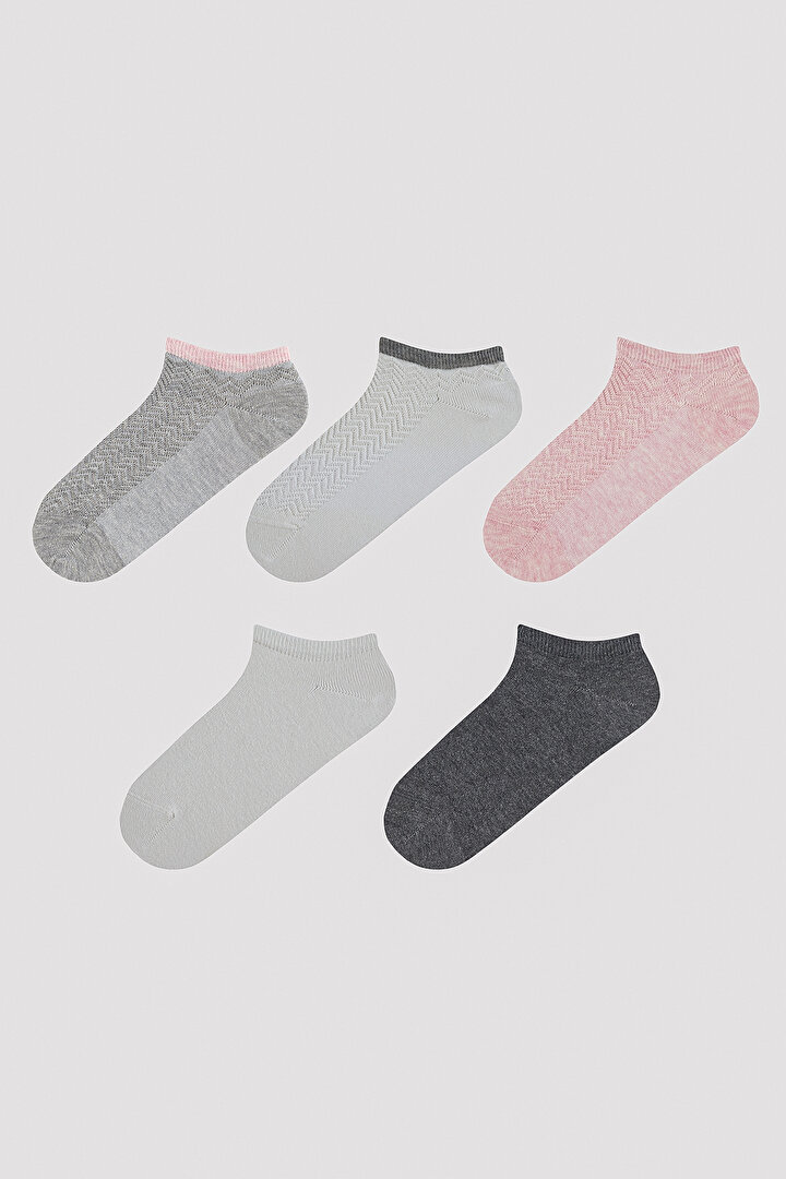 Zigzag 5in1 Grey Liner Socks - 1