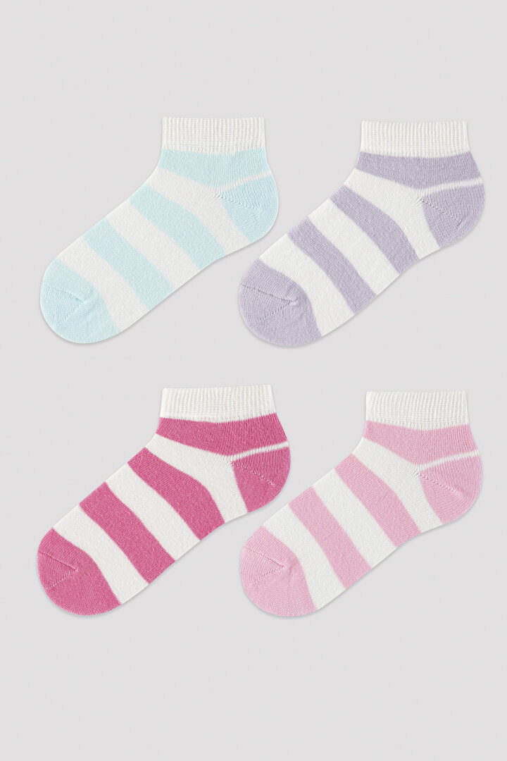 Girls Colorful Stripe 4in1 Liner Socks PH3F1U5K23IY-MIX - MIX - Penti