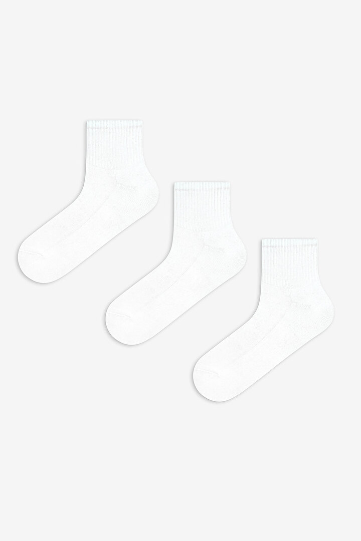 Man White 3in1 White Socket Socks - 1