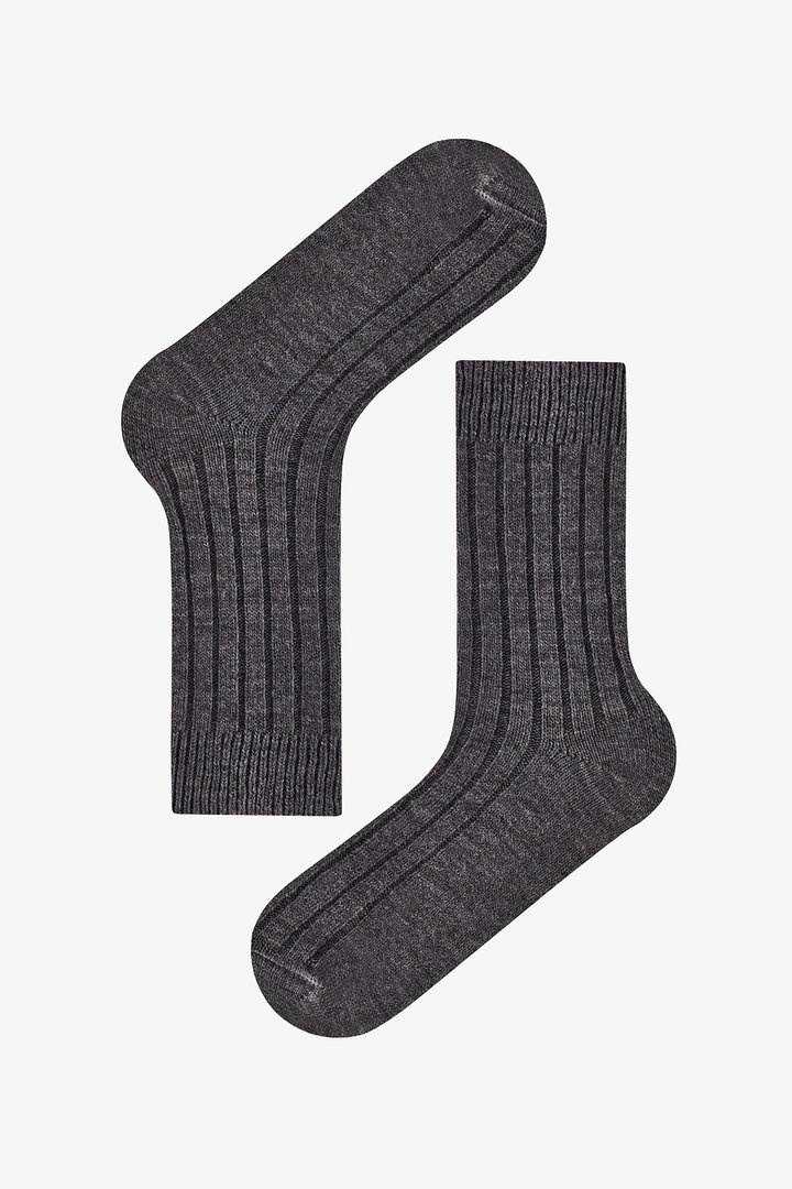 Men's Black Quiet Rib 2 Pack Ankle Socks - 2