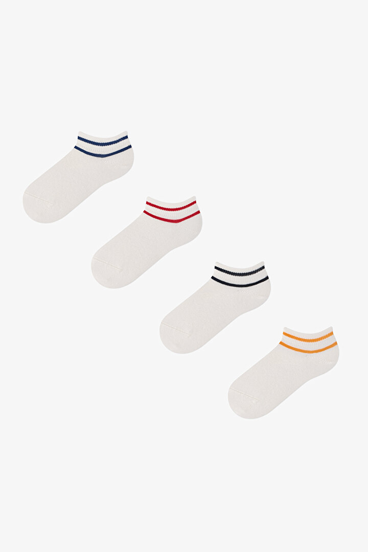 Erkek Çocuk Double Stripe 4 'lü Patik Çorap - 1