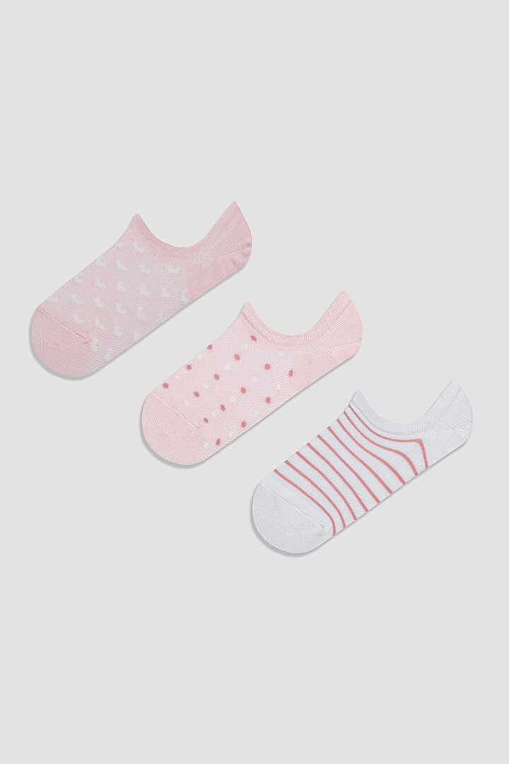 Pinky Heart 3lü Sneaker Socks - 1