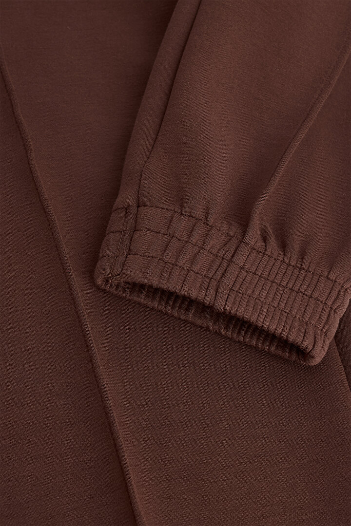 Kahverengi Silky Feel Active Jogger Pantolon - 2