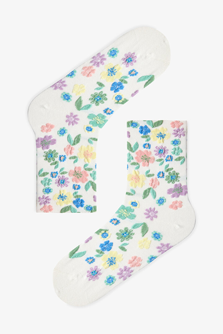 Velvet Flora 2'li Soket Çorap - 2