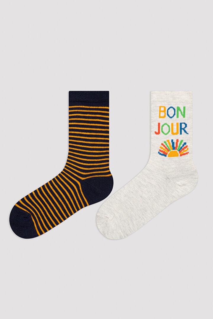 Erkek Çocuk Bonjour 2Li Soket Çorap - 1