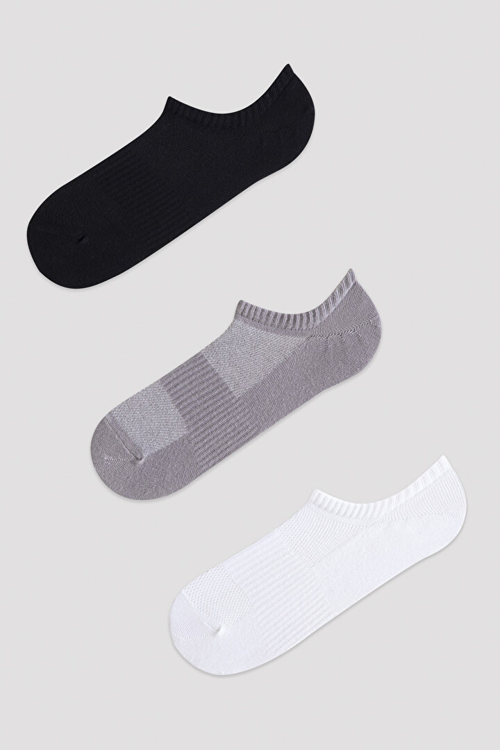 E.Basic Texture 3lü Liner Socks - 1