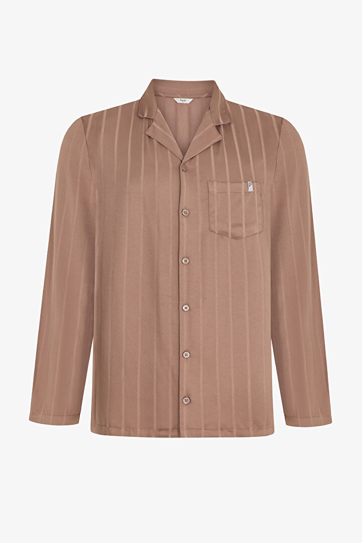 Erkek Renkli Brown Brew Pijama Takımı - 2