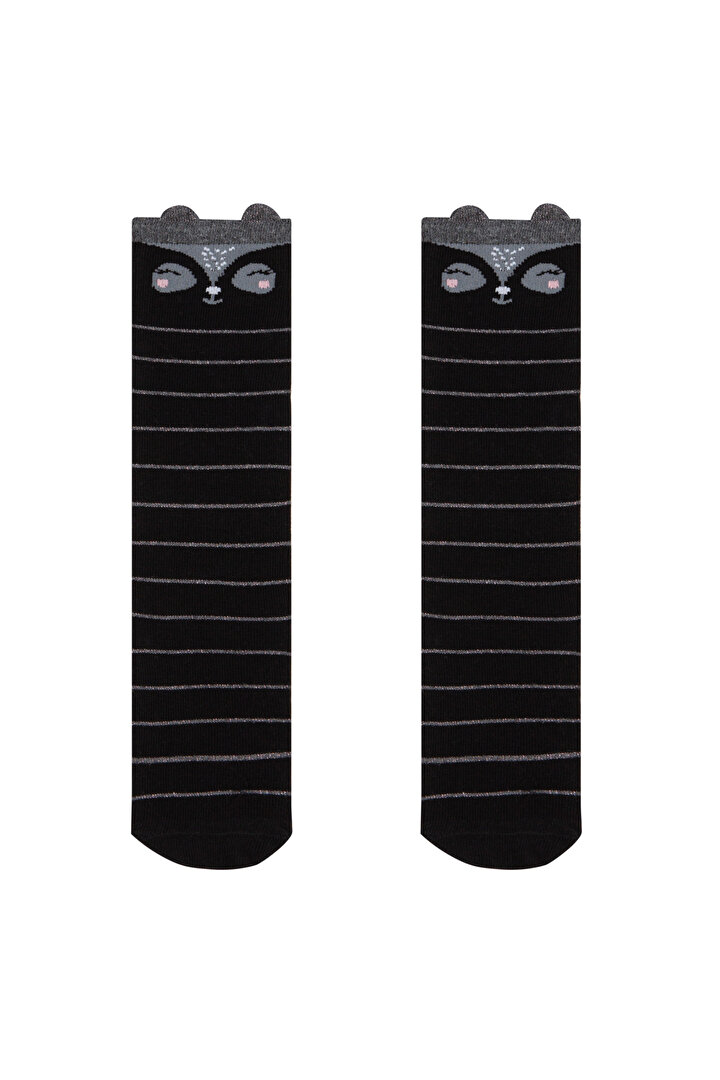 Kız Çocuk Owl Dizaltı Çorabı - 1