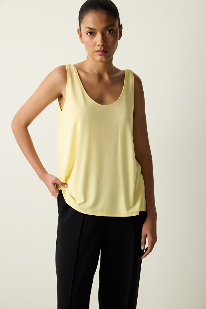 Modal Pastel Yellow T-Shirt - 1