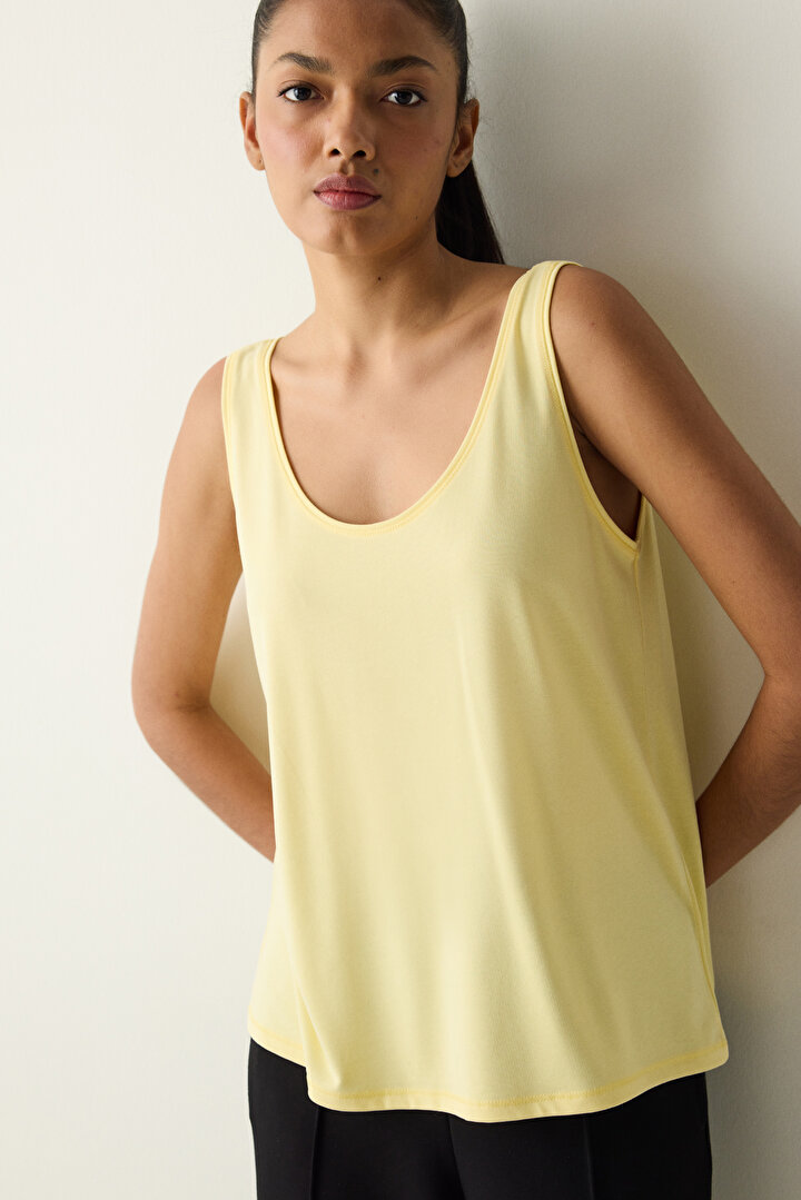 Modal Pastel Yellow T-Shirt - 2