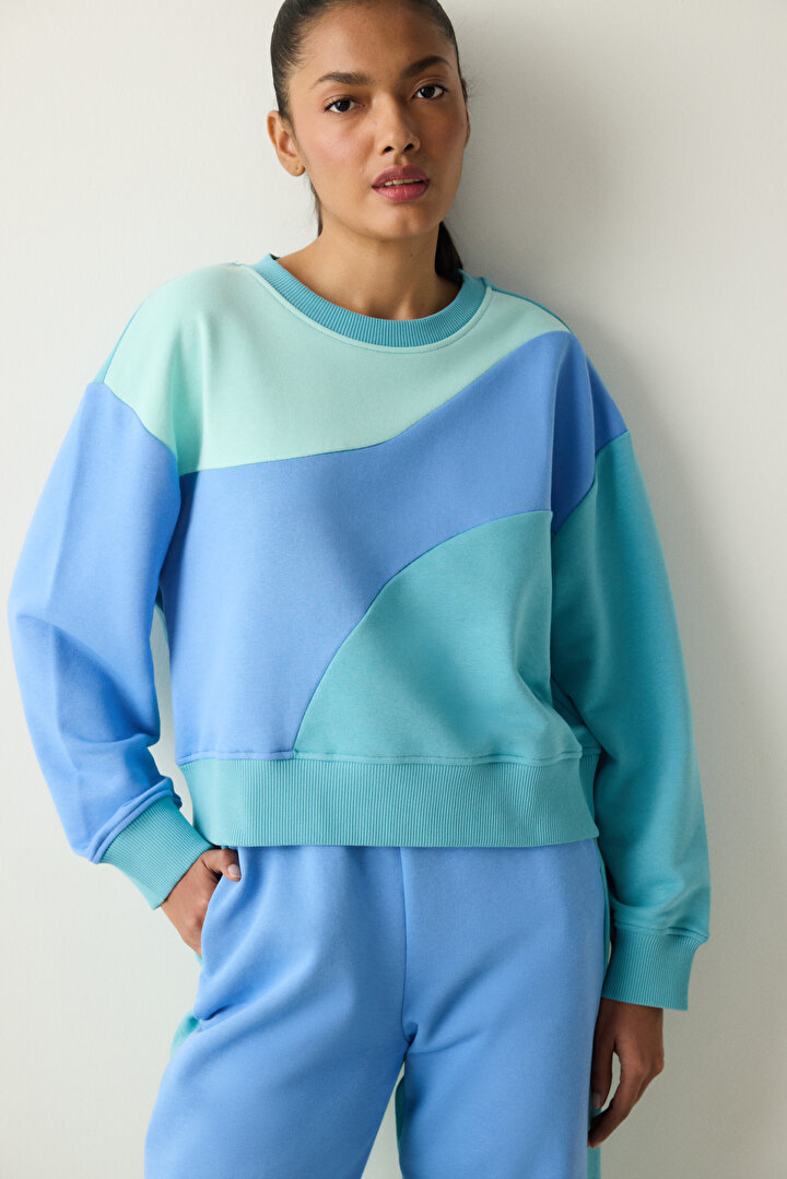 Multicolor Yeşil Sweatshirt - 2