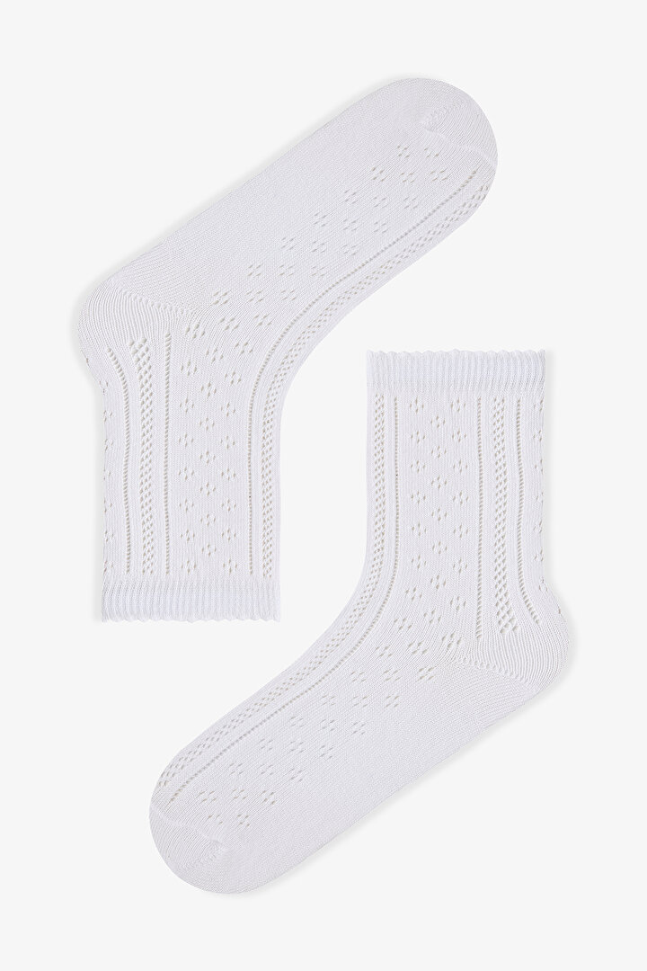 Bordo - Multi Knit Grace 3'lü Soket Çorap - 2