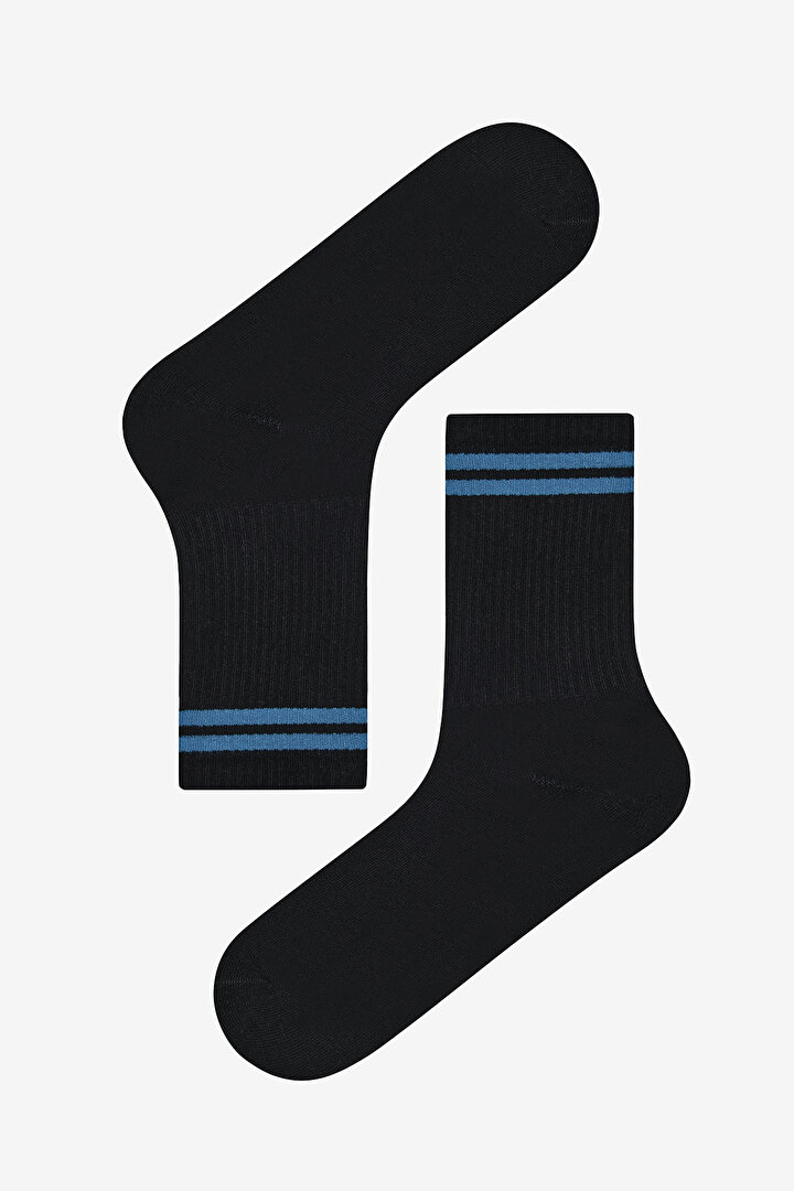 Man 3in1 Black Tennis Socket Socks - 2