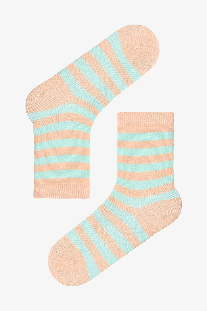 Renkli Kız Çocuk Fast Cat 3'lü Soket Çorap - 2