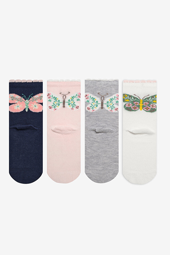 Girls Butterfly 4in1 Socket Socks - 1