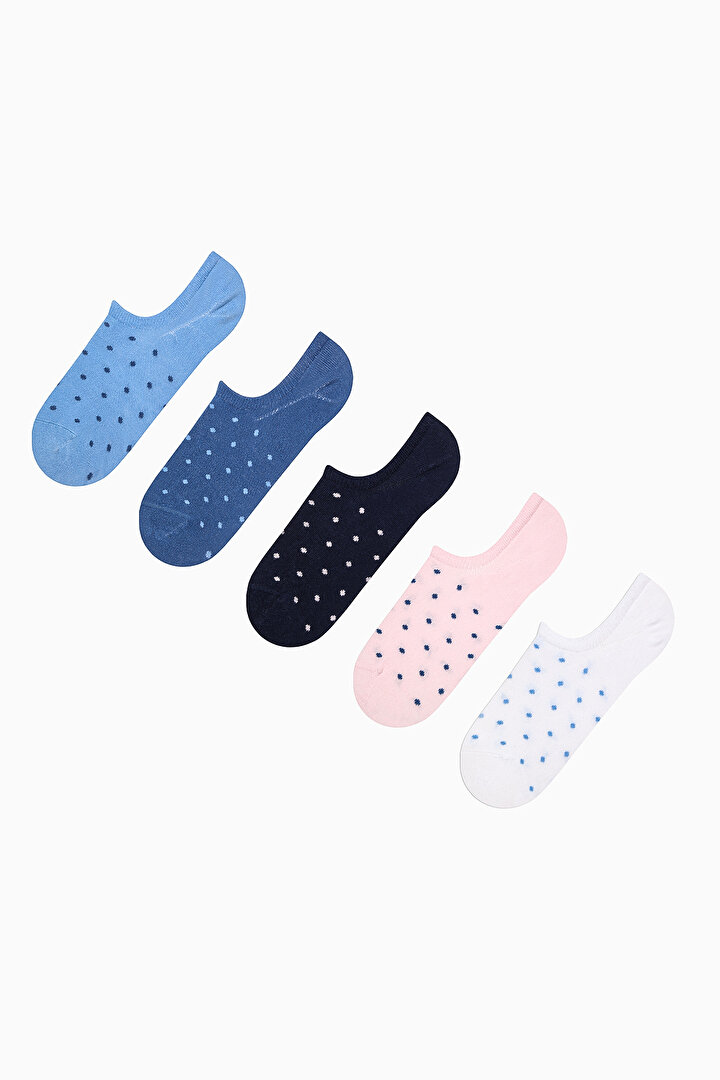 Blue DotsBlue  5in1 Sneaker Socks - 1