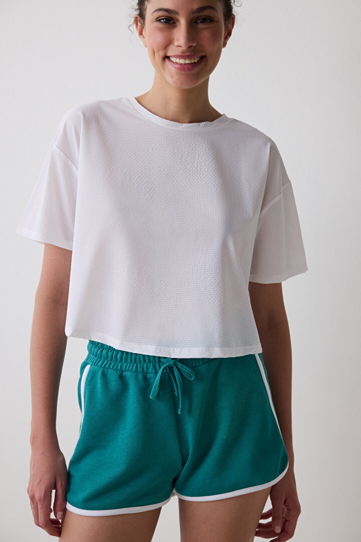 Twist Back Optic White Tshirt - 1