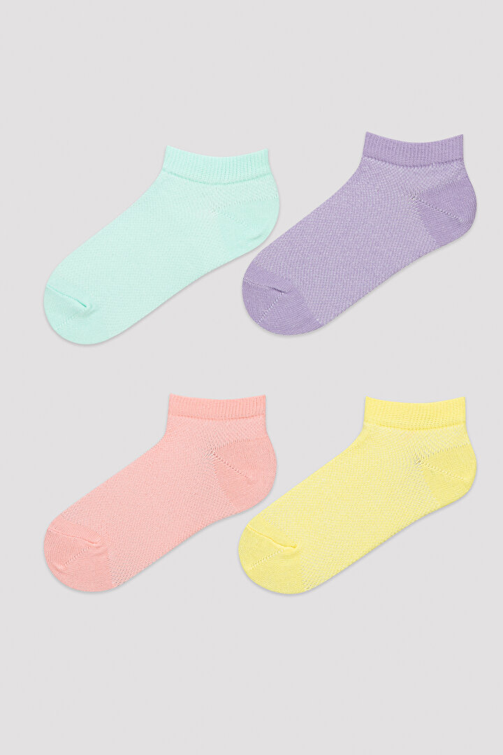 Girls Basic Colorful 4In1 Socks - 1
