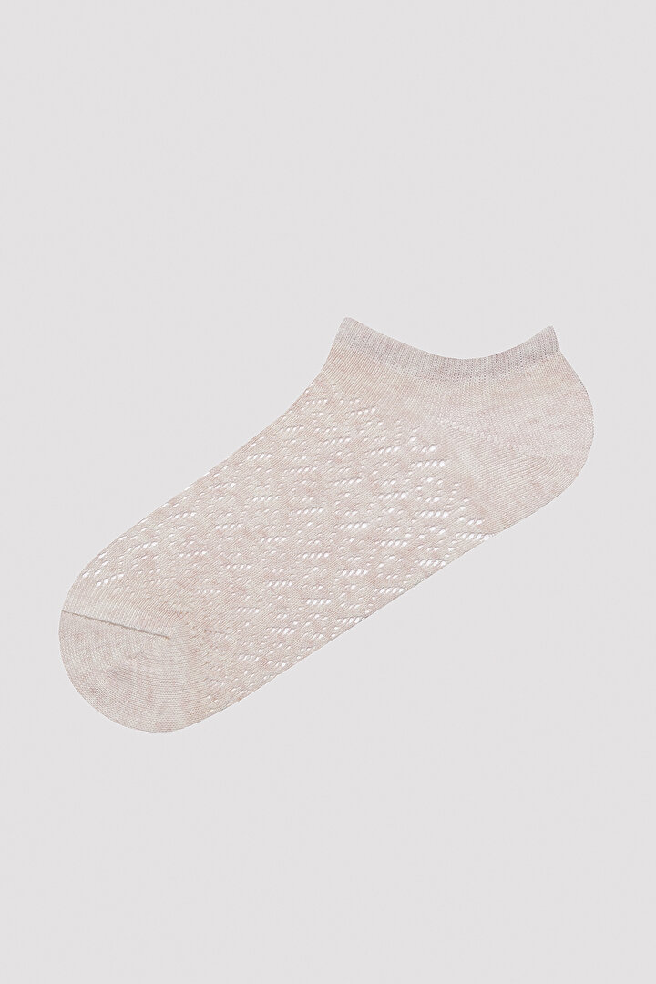 Natural Color Colosio Bej 3lü Patik Çorap - 2