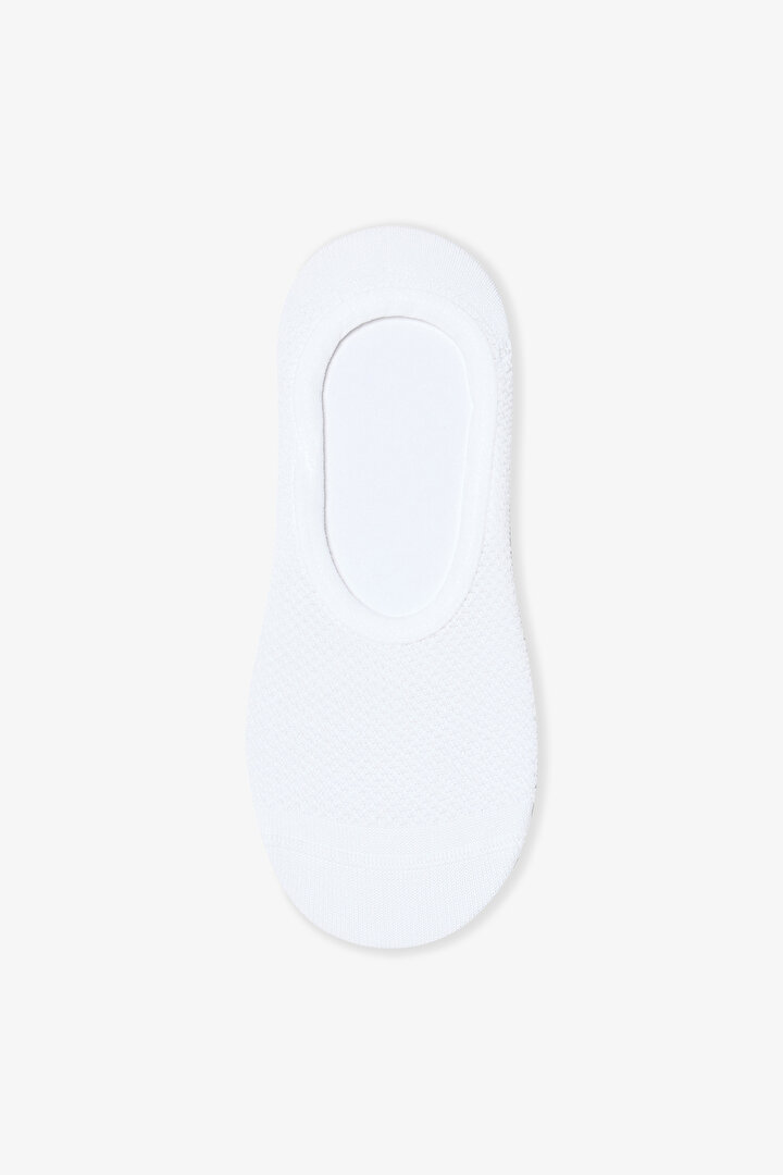 Sporty Mesh Beyaz 3'lü Babet Çorabı - 2