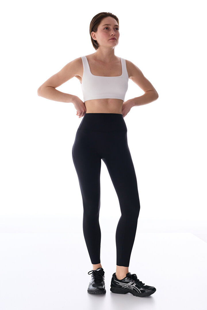 White Square Neck Sports Bra - 2