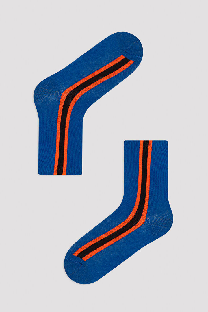 Çok Renkli Boys Lacivert Sports 4lü Soket Çorabı - 2