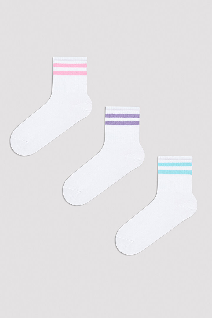 Pastel Color Tennis 3in1 Socket Socks - 1