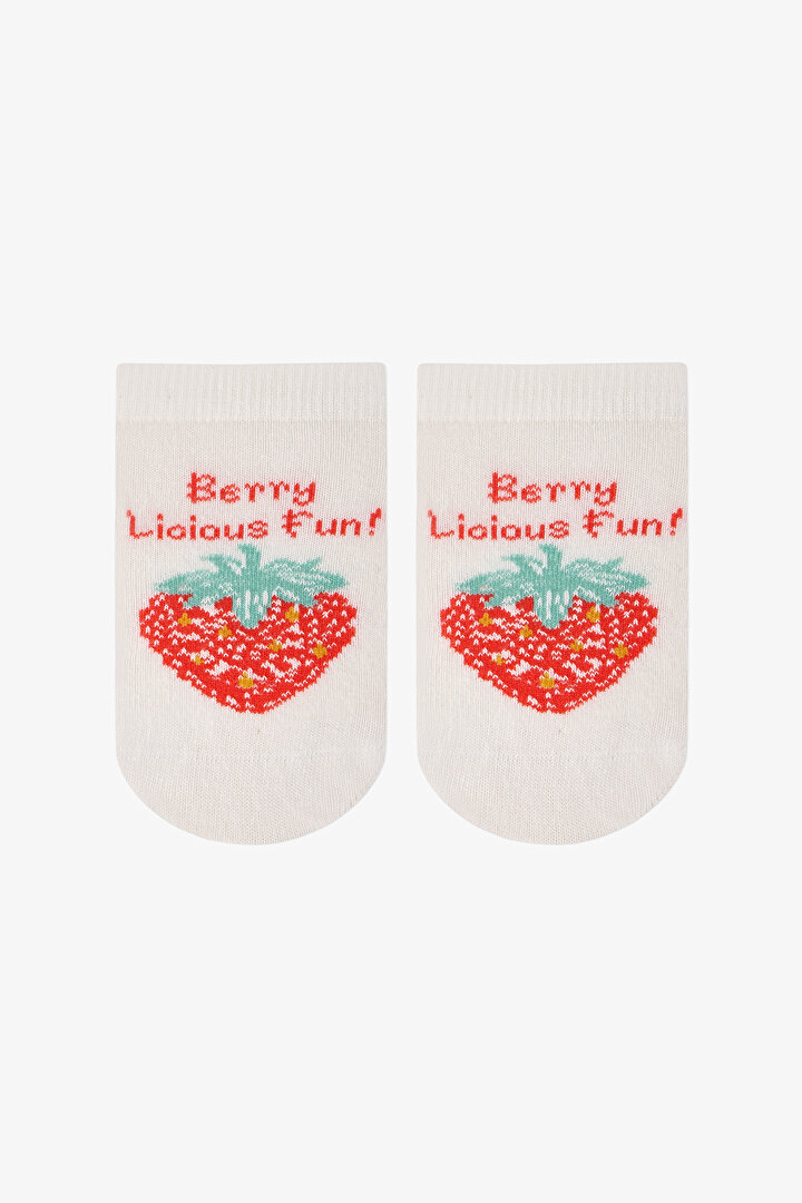 Pembe Kız Çocuk Berrylicious Fun 3 'lü Patik Çorap - 2