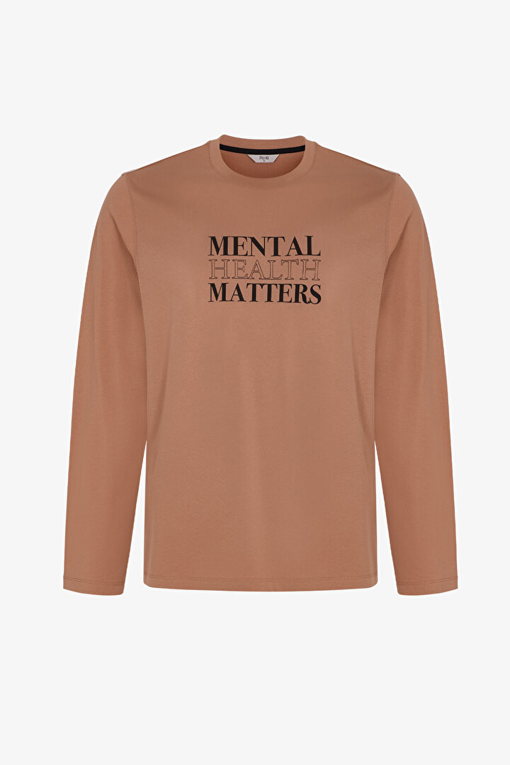Erkek Clear Mind Geometrik Desenli Pantolon Uzun Kollu Pijama Takımı - 2