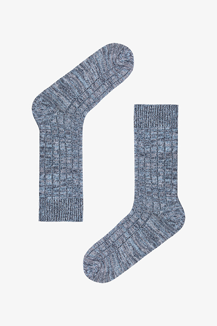 Gri Melanj Erkek Heavy Soket Çorap - 1