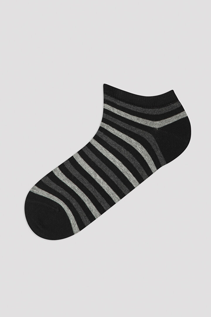 Multi Colour E. Black Stripe 5in1 Liner Socks - 2