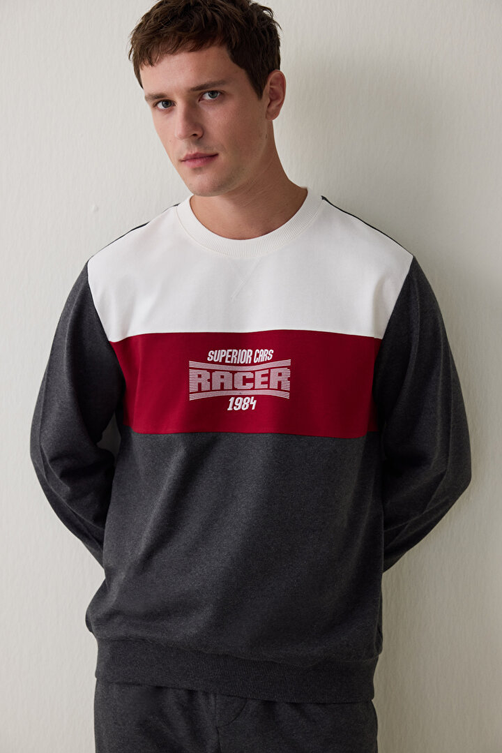 Melanj Racer Erkek Oversize Pamuklu Pijama Takımı - 1