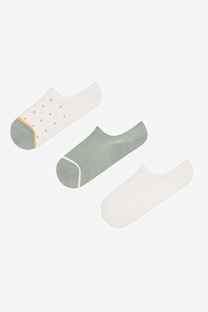 Tiny Dotted 3in1 White Green Sneaker Socket - 1