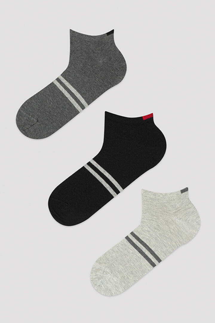 Multi Colour E. Black 3in1 Liner Socks - 1