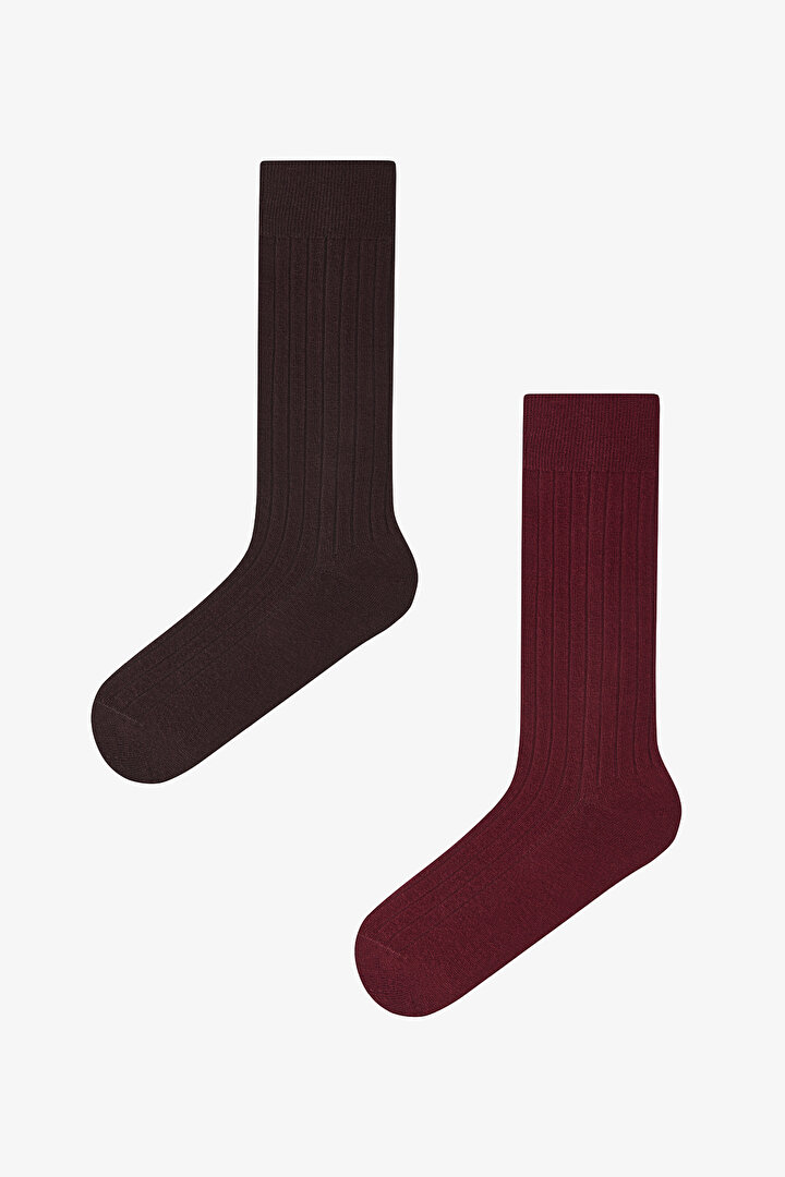 Cool Ribbed 2li Soket Çorap - 1