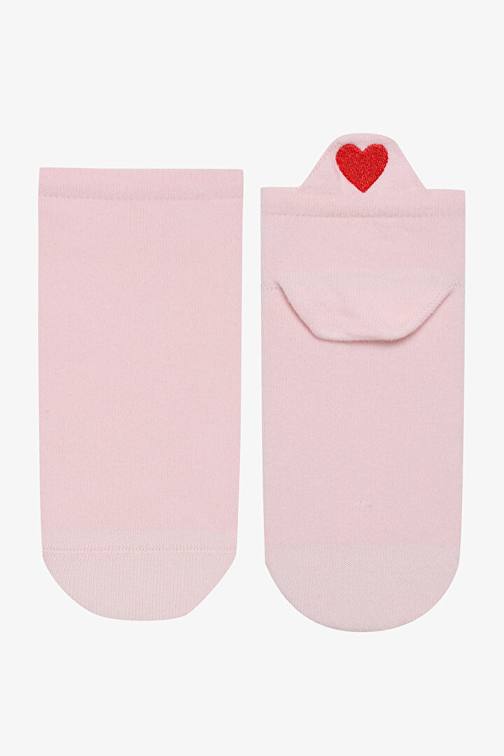 Tab Lovely Heart 3in1 Pink Whitw Liner Socks - 2