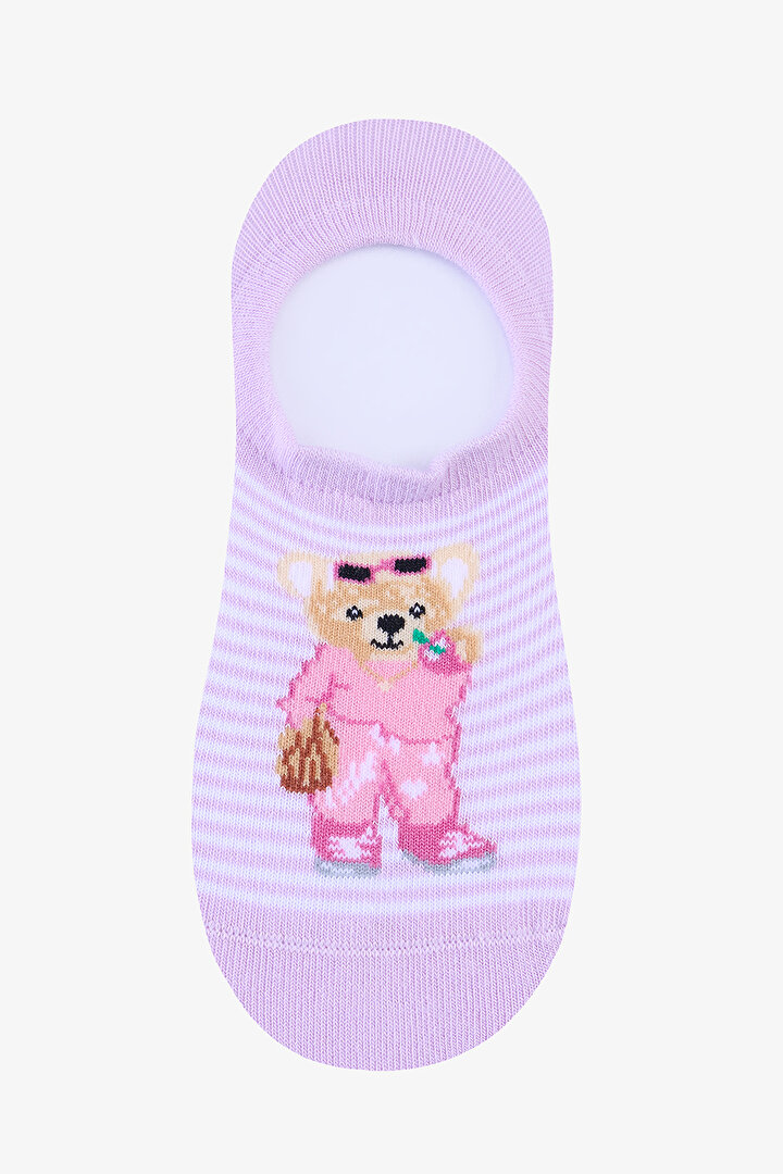 Cuddly Bear 3lü Lila Sneaker Çorap - 2