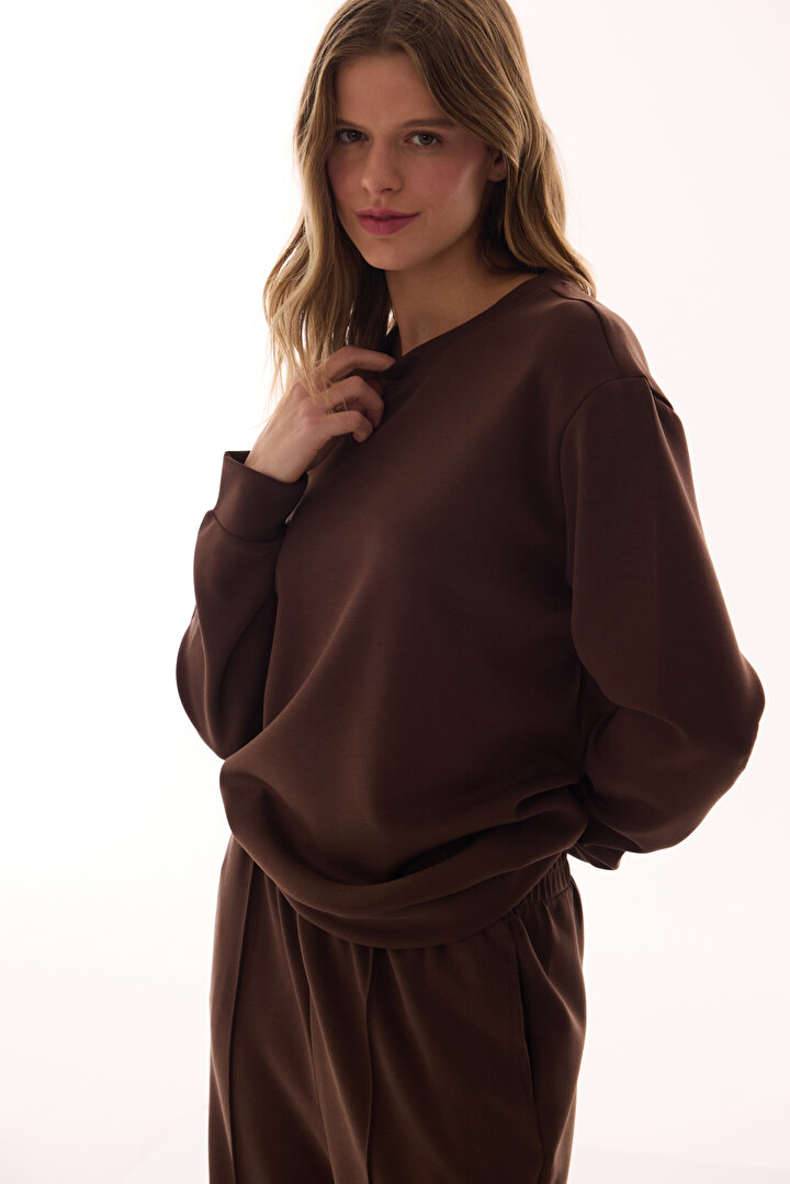 Brown Modal Sweatshirt - 2