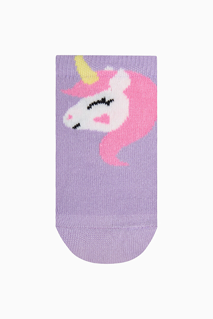 Kız Çocuk Sweet Unicorn Çok Renkli 4lü Patik Çorap - 2