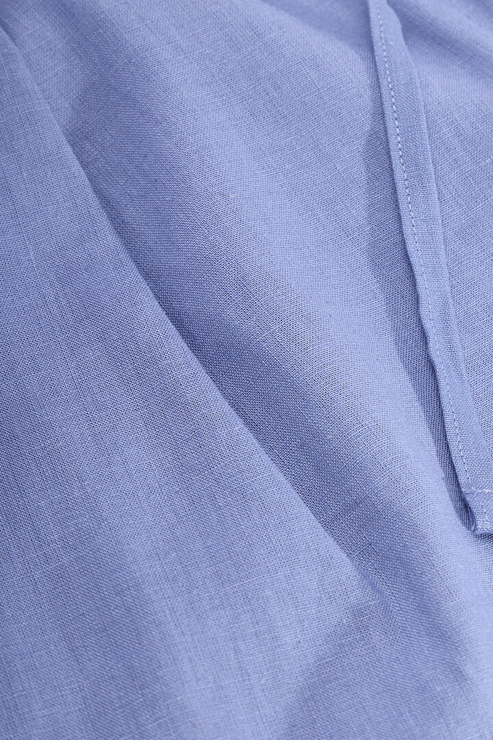 Koyu Mavi Linen Pantolon - 2